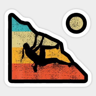 Climbing Bouldering Rock Mountain Free Speed Girl Vintage Sticker